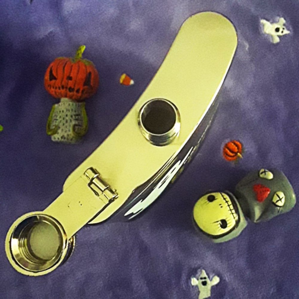 BOO! NWT 6oz. SS Halloween Themed Flask - Picture 6 of 8